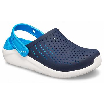 Zuecos Crocs LiteRide™ Niño Azul Marino Blancos | Mexico 1390SGLO